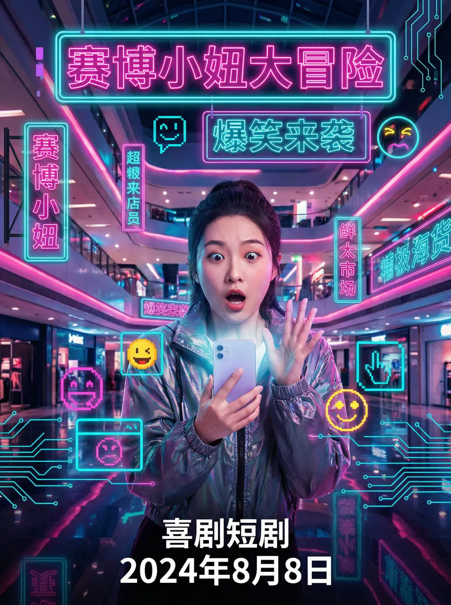 逆水寒岁月神偷 搞笑喜剧短剧 - 赛博小妞大冒险海报